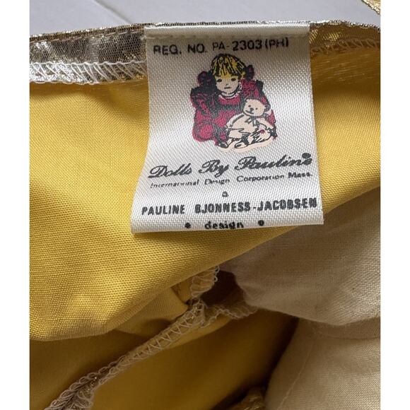 Pauline Bjoness Jacobsen Asian Doll Gold & Silver Lame' Stripe Robe Pants 14'' - Picture 13 of 16